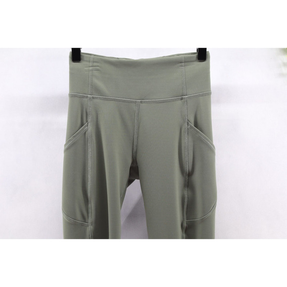 Lululemon Women's Invigorate High Rise Crop 23 Smoke Spruce Sz 2 - Picture 3 of 9